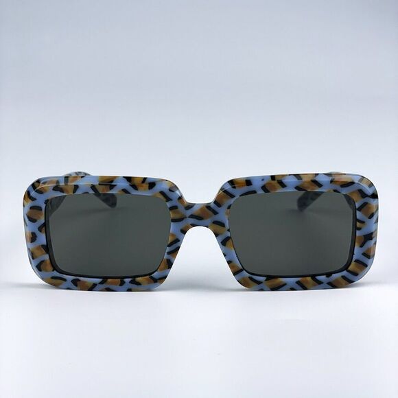 NEW Saint Laurent SL534 SUNRISE 008 Violet Grey Rectangle Unisex Sunglasses - Picture 4 of 12